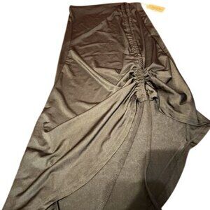 Jireh Womens Black Ruched side‎ Skirt strech